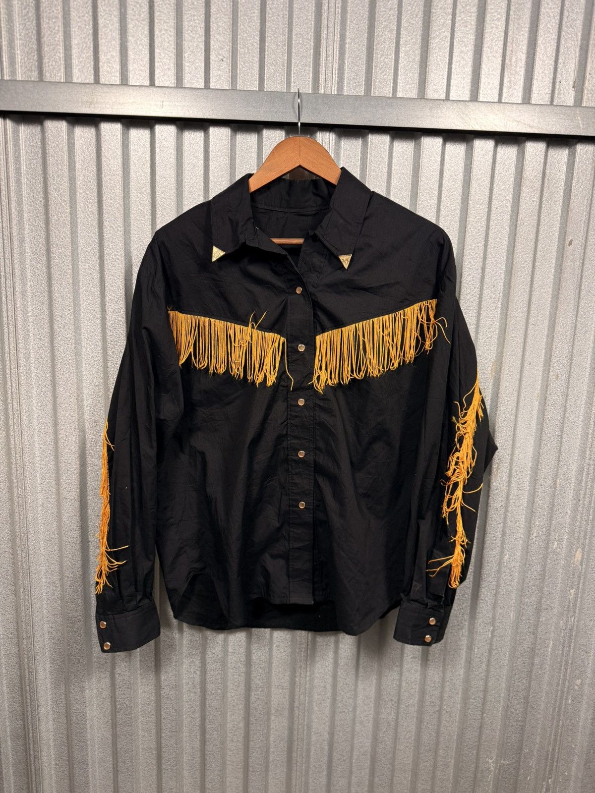 Other Insane Vintage Western Fringe Pearl Snap Button Cowboy Shirt Size US M / EU 48-50 / 2 - 1 Thumbnail