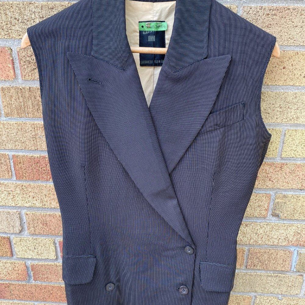 Jean Paul Gaultier × Vintage Vintage 1986 Jean Paul Gaultier Pinstriped Double-Breasted Size S / US 4 / IT 40 - 3 Thumbnail