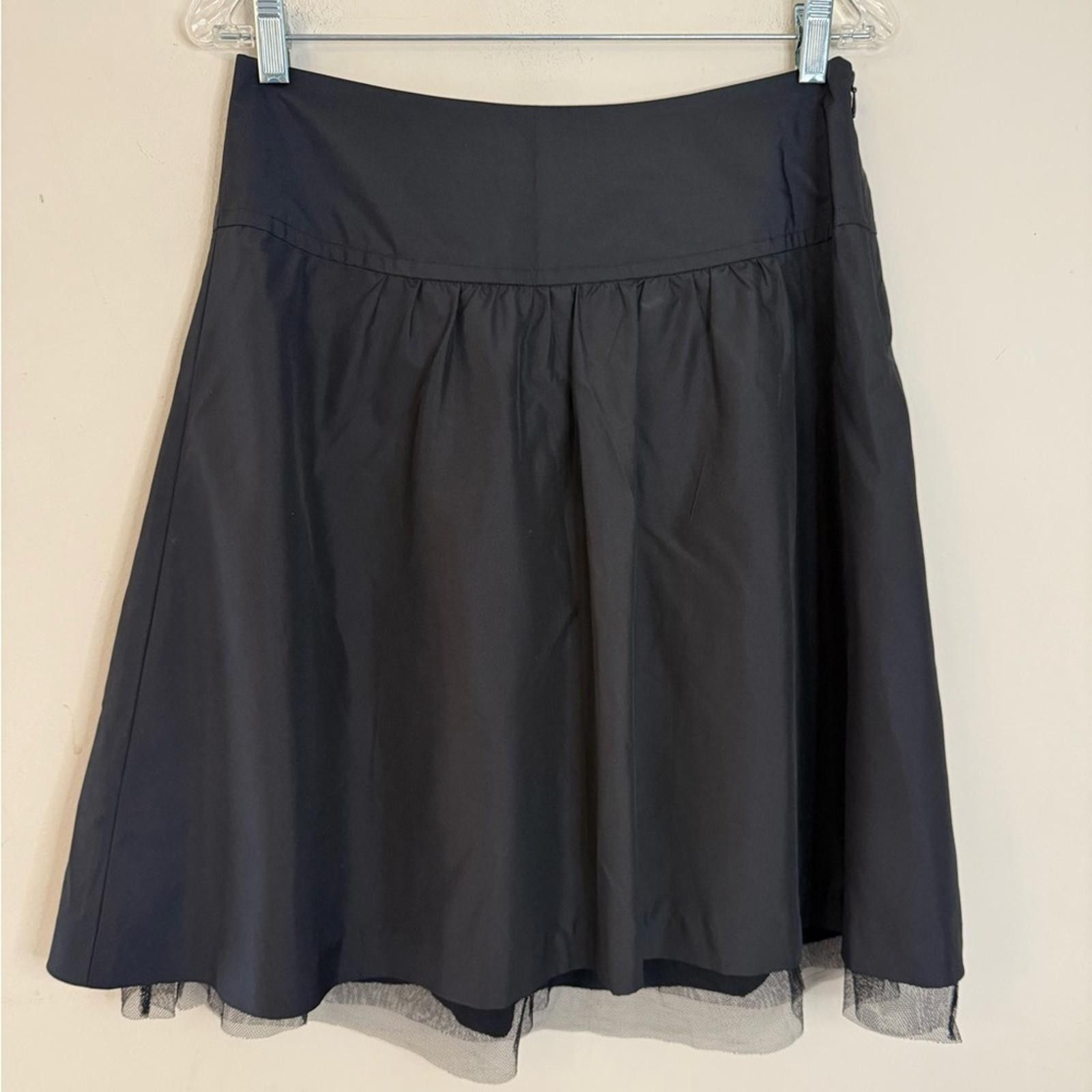 Other The Limited black mini skater skirt tulle hem SZ 4 Size 27" / US 4 / IT 40 - 1 Thumbnail