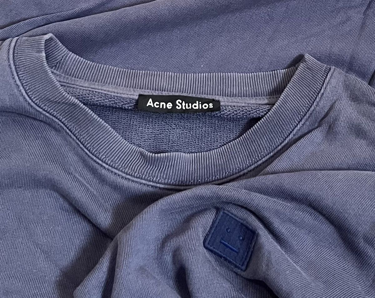 Acne Studios Acne studios face oversized washed blue sweatshirt Size US XL / EU 56 / 4 - 5 Thumbnail