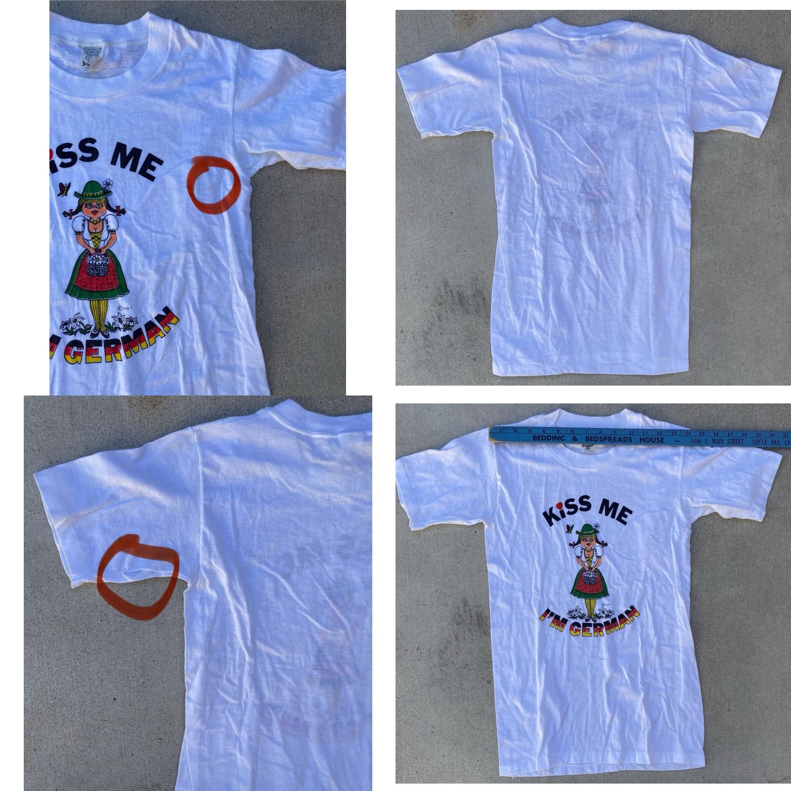 Vintage VINTAGE Kiss Me I’m German T Shirt Diamond Tag Size S White 34–36 USA Made Tee Mens Graphic Tee 1970s 1980s Decade 70s 80s Size US S / EU 44-46 / 1 - 10 Thumbnail