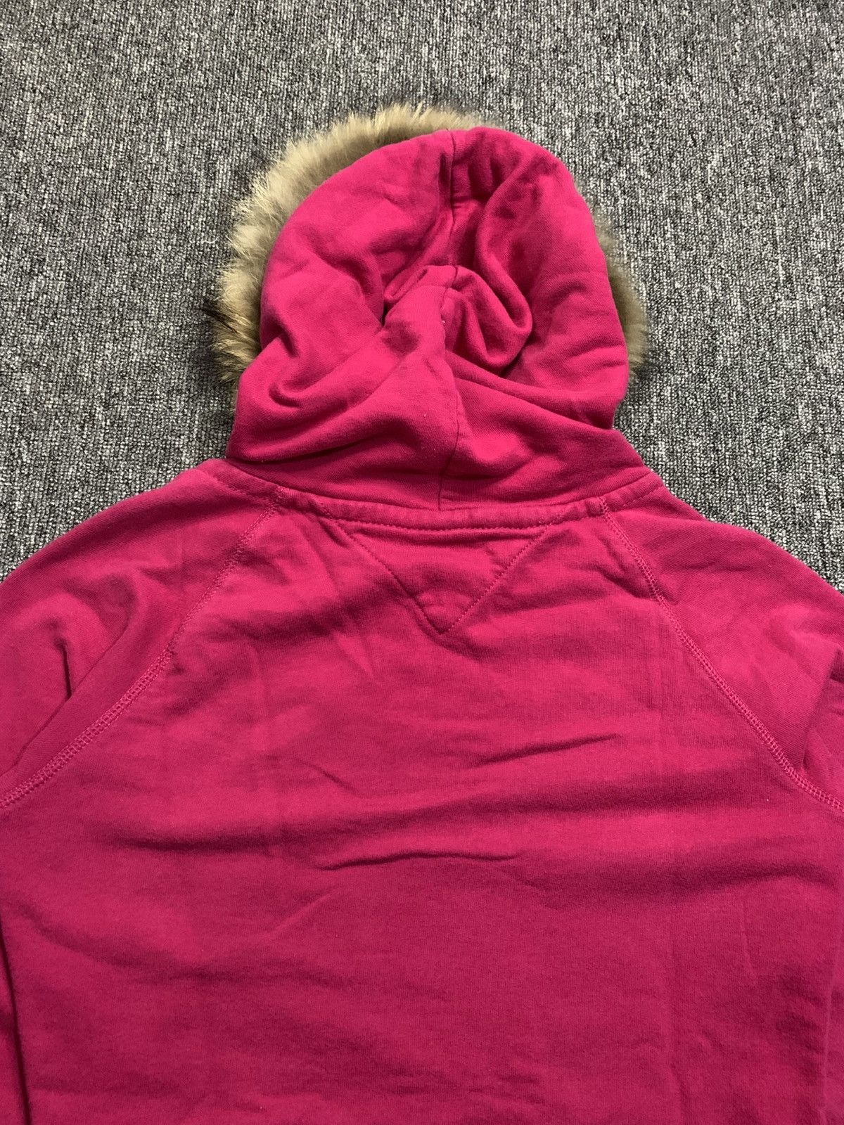 Tommy Hilfiger Hilfiger Pink Y2k Distressed Zip Fur Hoodie Size M / US 6-8 / IT 42-44 - 9 Thumbnail