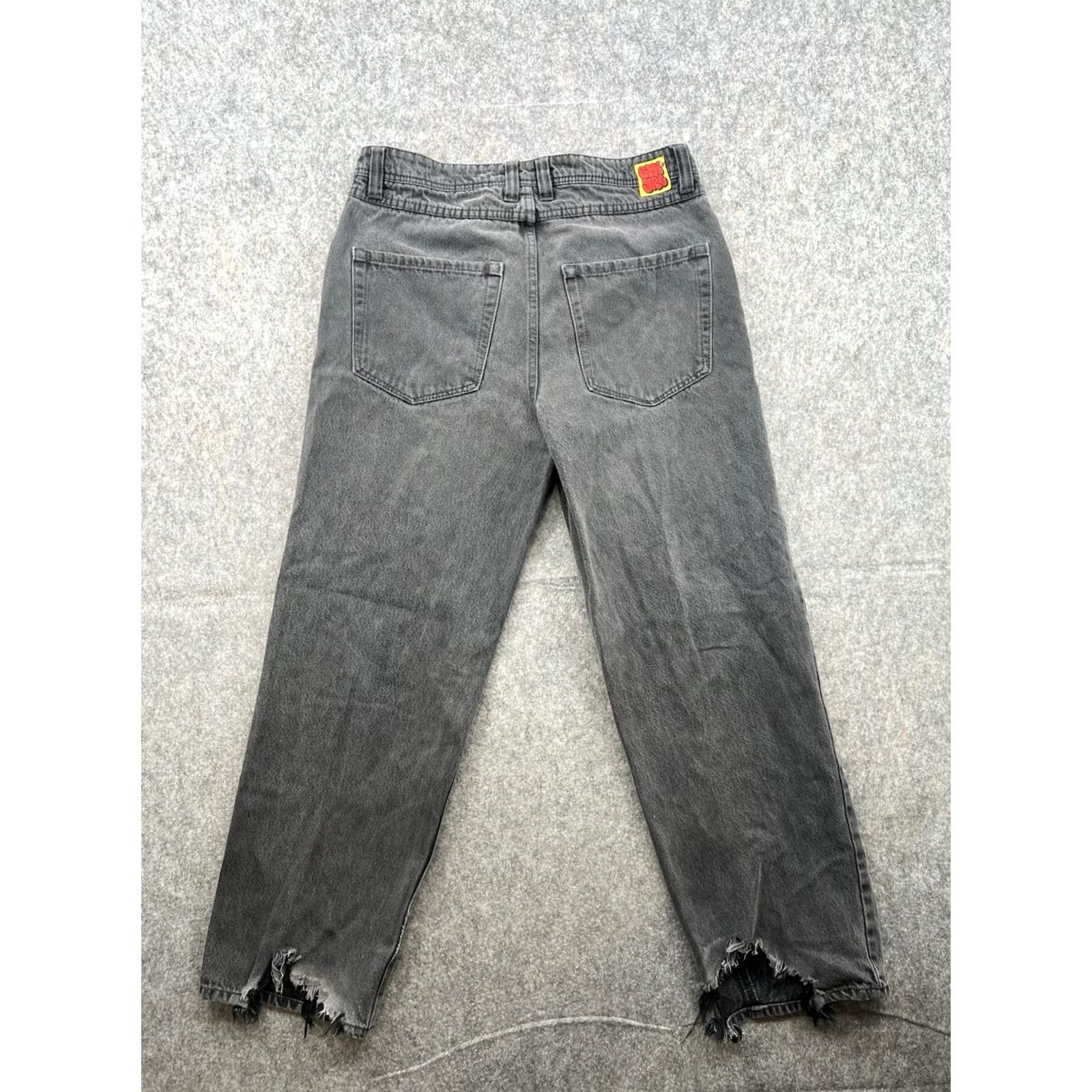 Empyre Empyre Jeans Men's 32x29 Black Denim Retro Y2K Baggy Distressed 5-Pocket Straight Relaxed Denim Cotton Zip Closure Size US 32 / EU 48 - 7 Thumbnail