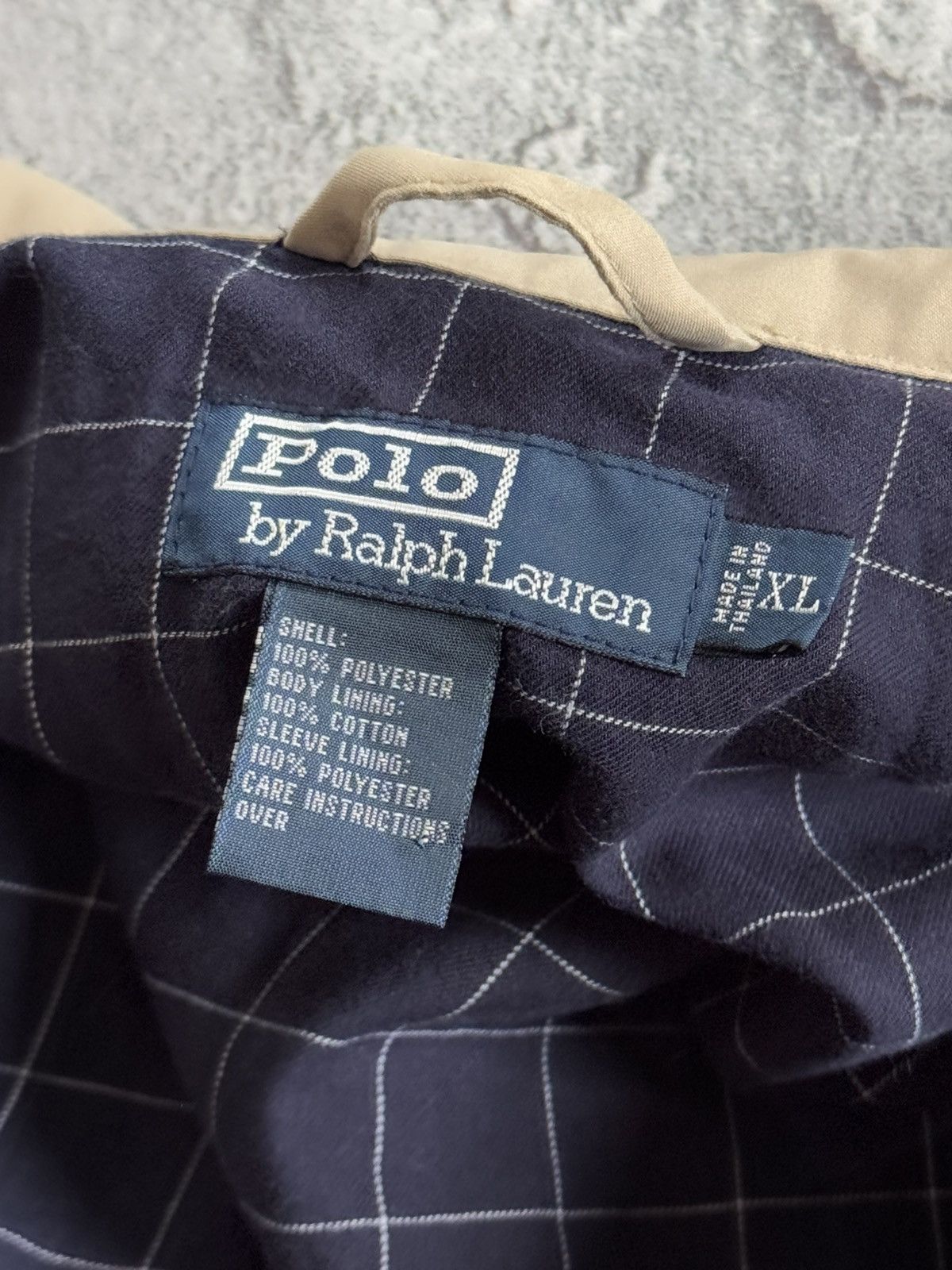 Polo Ralph Lauren × Vintage Polo Ralph Lauren XL beige zip bomber jacket collared 90s Size US XL / EU 56 / 4 - 13 Thumbnail