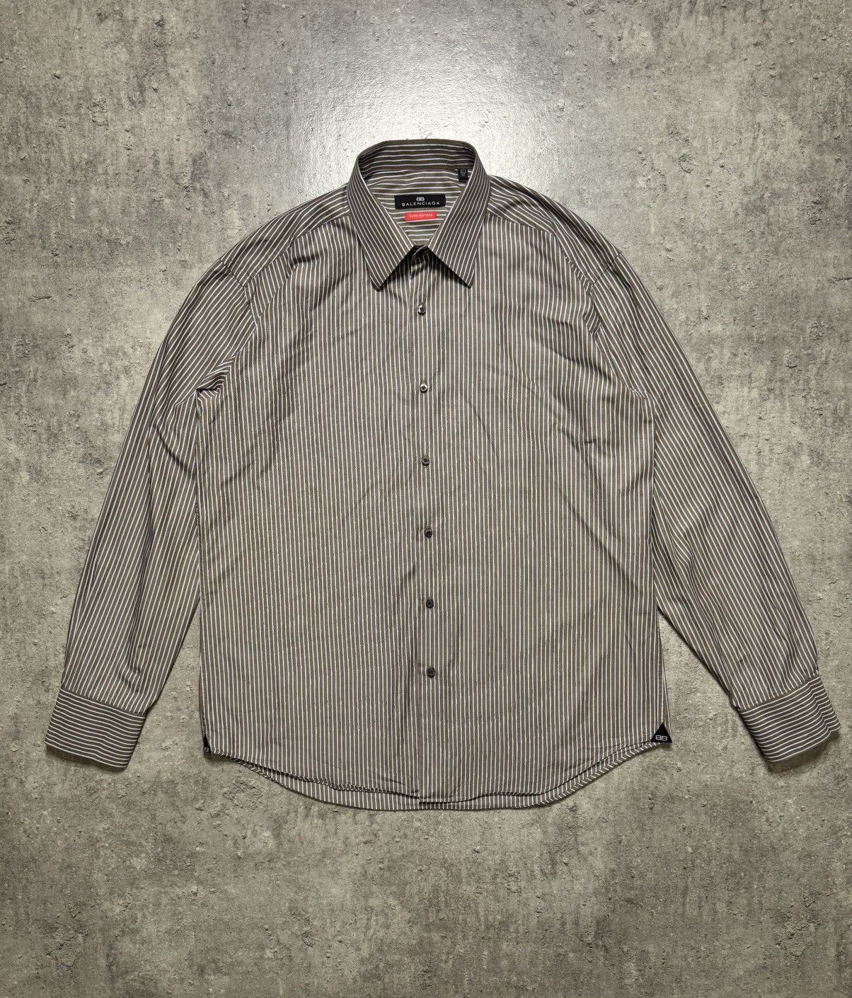 Balenciaga Vintage Balenciaga Striped Button Up Shirt Size US L / EU 52-54 / 3 - 2 Thumbnail