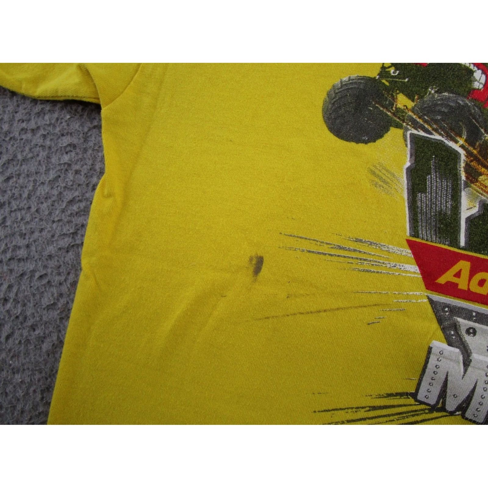 Vintage Monster Jam Trucks T-Shirt Mens Size XL Read Graphic Print 2 Sided Alstyle Cotton Yellow Crew Neck Vintage No Size US XL / EU 56 / 4 - 3 Thumbnail