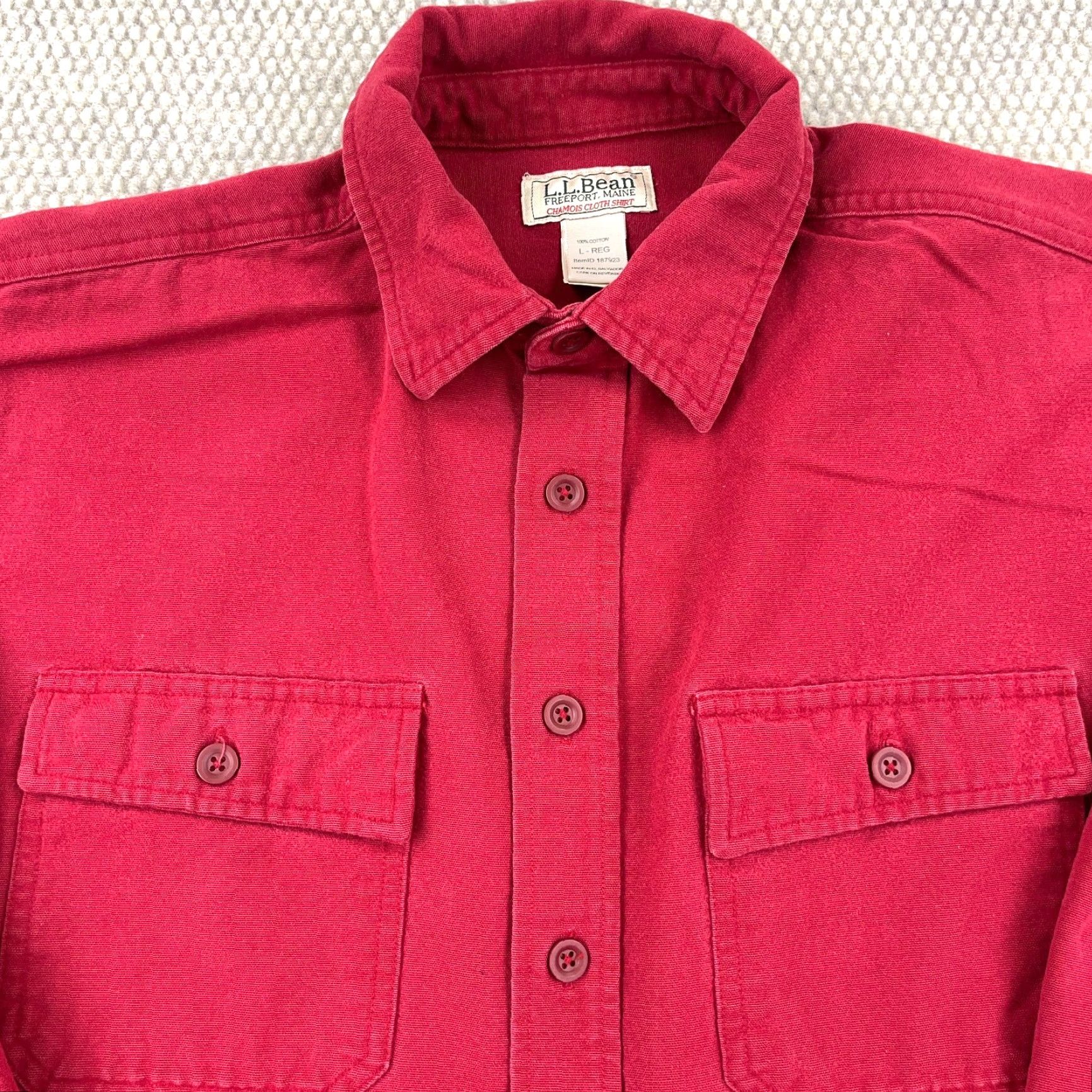 Vintage VINTAGE L.L. Bean Shirt Men Large Red Button-Up Flannel Heavyweight Cotton Long Sleeve Size US L / EU 52-54 / 3 - 2 Thumbnail