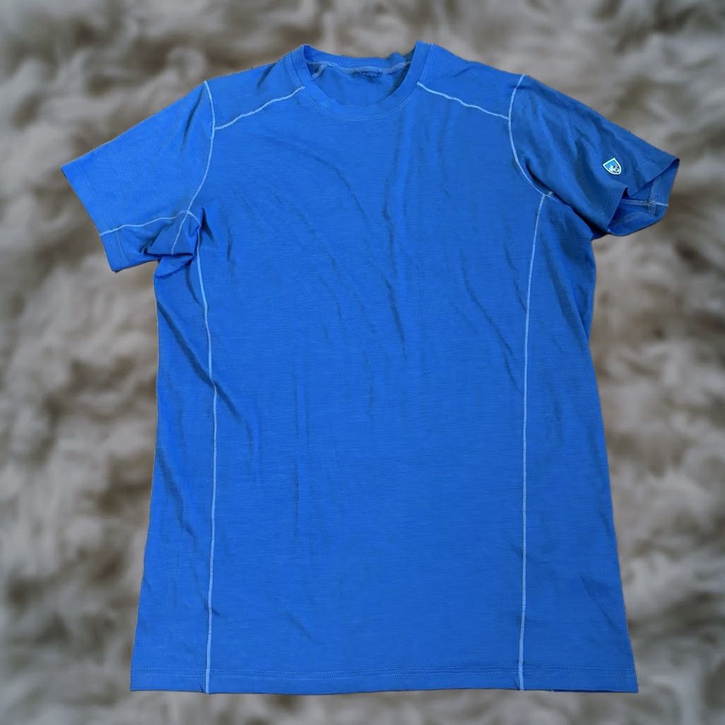 Vintage Kuhl Valiant T Shirt Performance Wool Blend Blue Baselayer S Mens Size US S / EU 44-46 / 1 - 1 Thumbnail