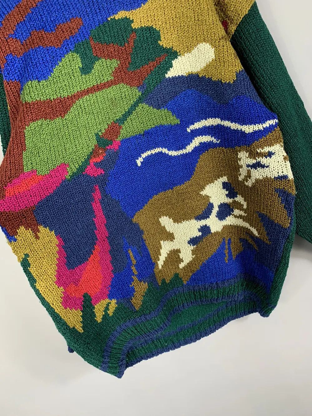 Japanese Brand × Vintage Vintage Animals Funky Knit Sweater 90s Jumper Y2K Size US M / EU 48-50 / 2 - 3 Thumbnail