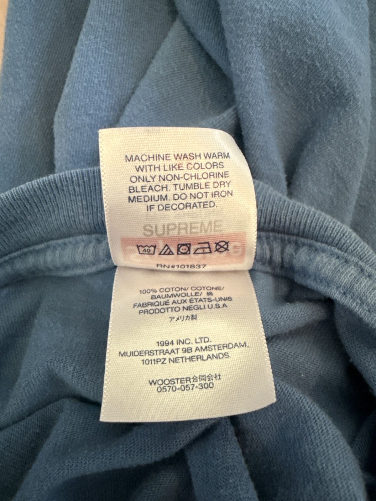 Supreme Supreme Motion Logo Tee – Faded Slate Blue Size US M / EU 48-50 / 2 - 5 Thumbnail