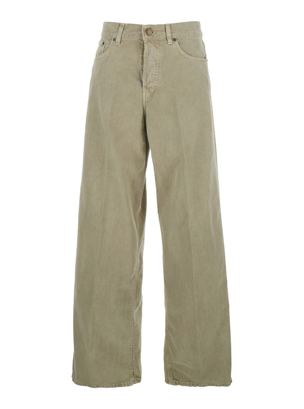 Haikure Khaki Green Jeans with Belt Loops and Logo Patch on the Back Women's Denim Size 24" / US 00 / IT 34 - 1 Thumbnail