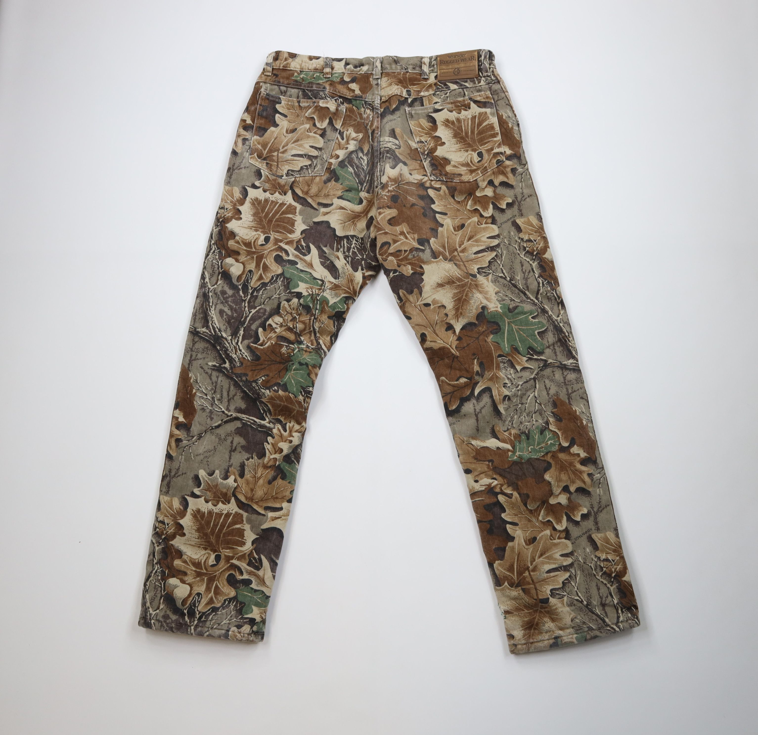 Wrangler Vintage 90s Y2K Wrangler Fleece Lined Camouflage Jeans Size US 36 / EU 52 - 13 Thumbnail