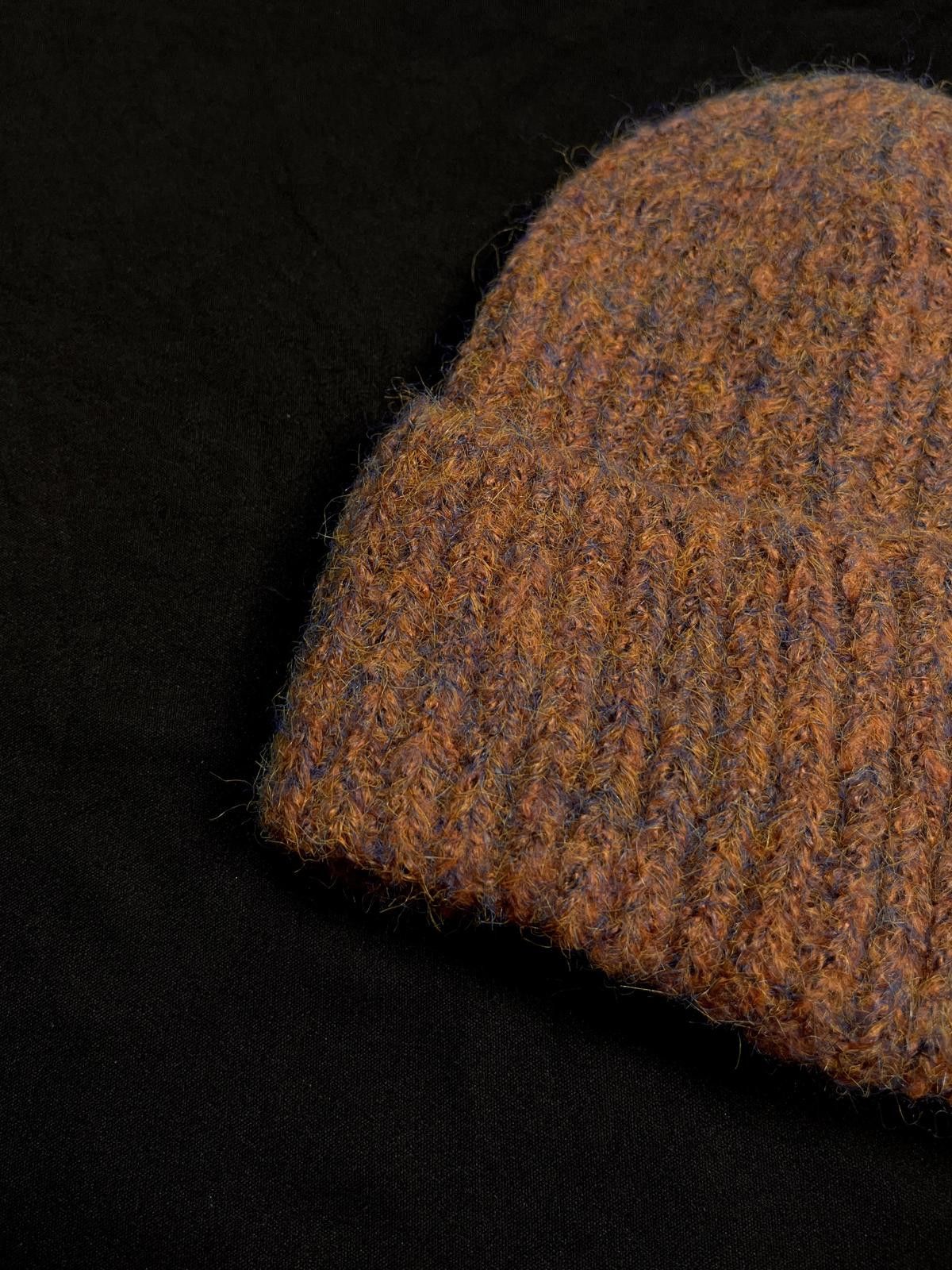 Japanese Brand Brown Ribbed Beanie – Cozy Knit Hat for Fall & Winter Size ONE SIZE - 2 Thumbnail