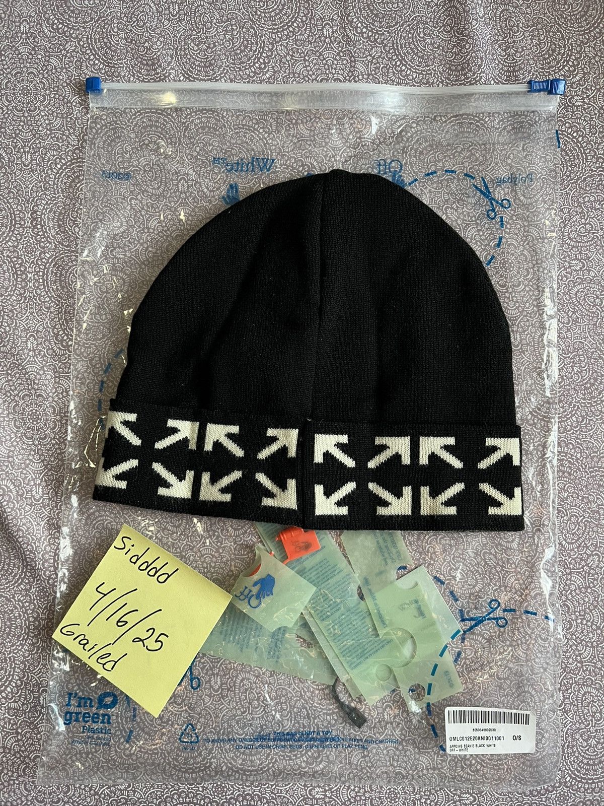 Off-White ARROWS BEANIE Size ONE SIZE - 3 Thumbnail