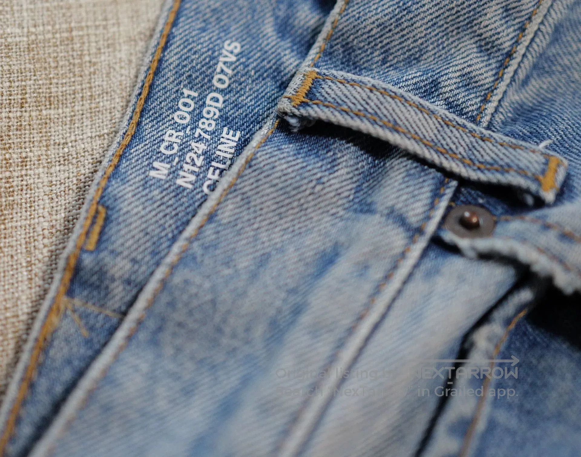 Celine Celine CR001 Blue Washed Denim Jeans. Size US 29 - 4 Thumbnail