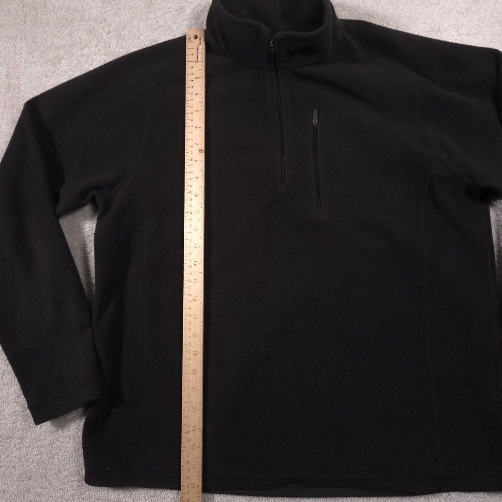 Vintage L.L.Bean Pullover Mens Large Black Fleece 1/4 Zip Mock Neck Chest Pocket Winter Size US L / EU 52-54 / 3 - 7 Thumbnail