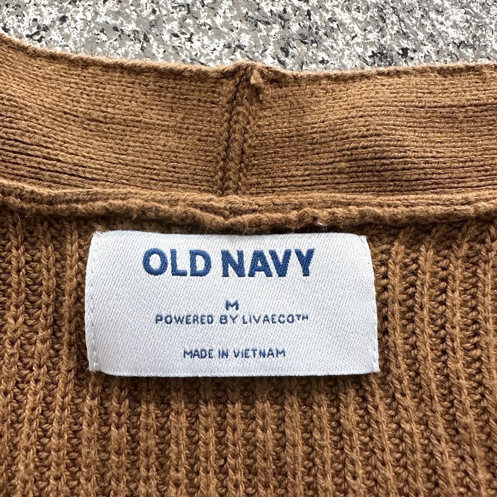 Old Navy Old Navy Cardigan Sweater Womens M Brown Knit Longline Open Front Livaeco Size M / US 6-8 / IT 42-44 - 2 Thumbnail