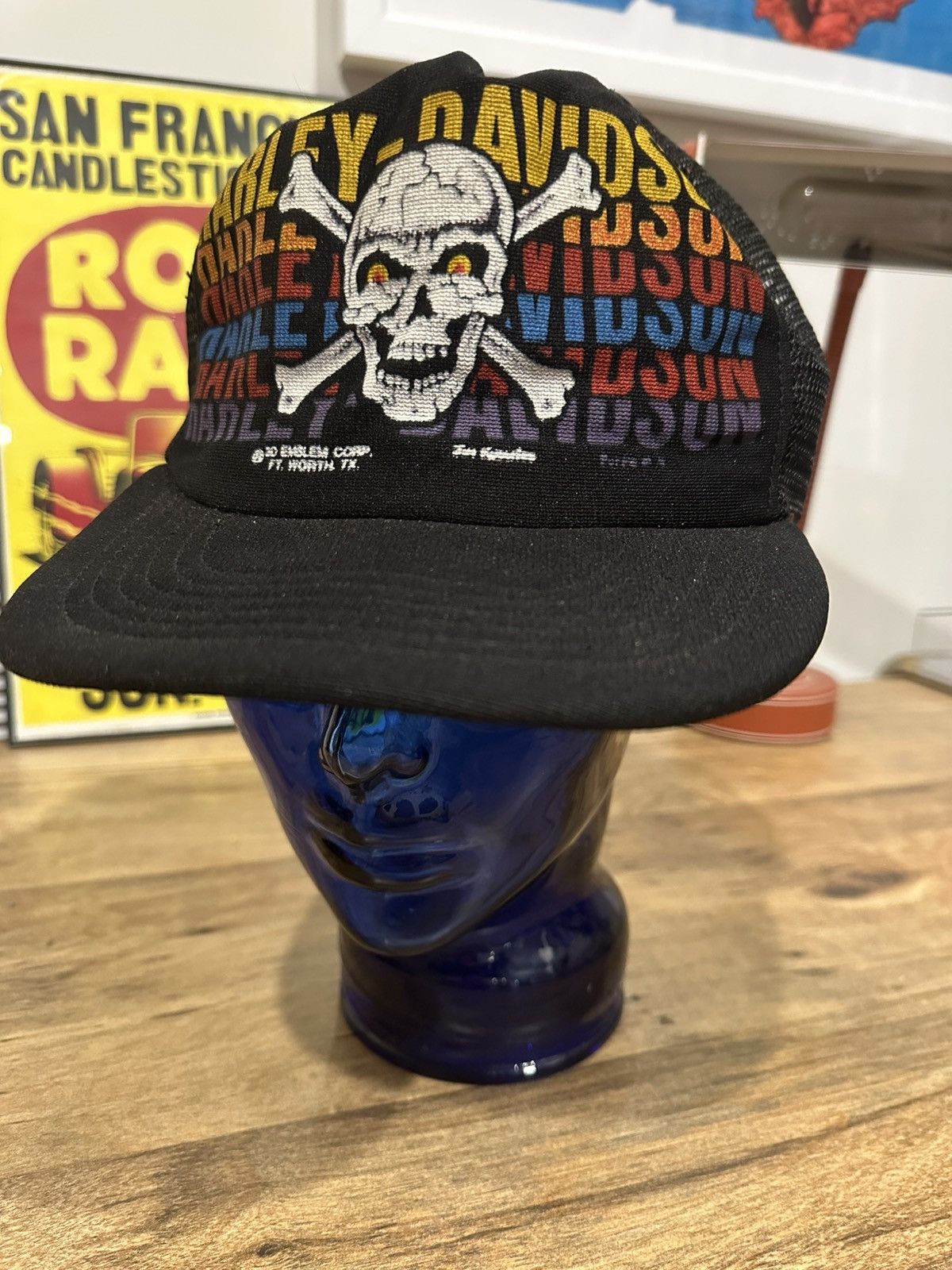 Harley Davidson Vintage Harley Davidson 3d Emblem Mesh Trucker Snapback Size ONE SIZE - 1 Thumbnail