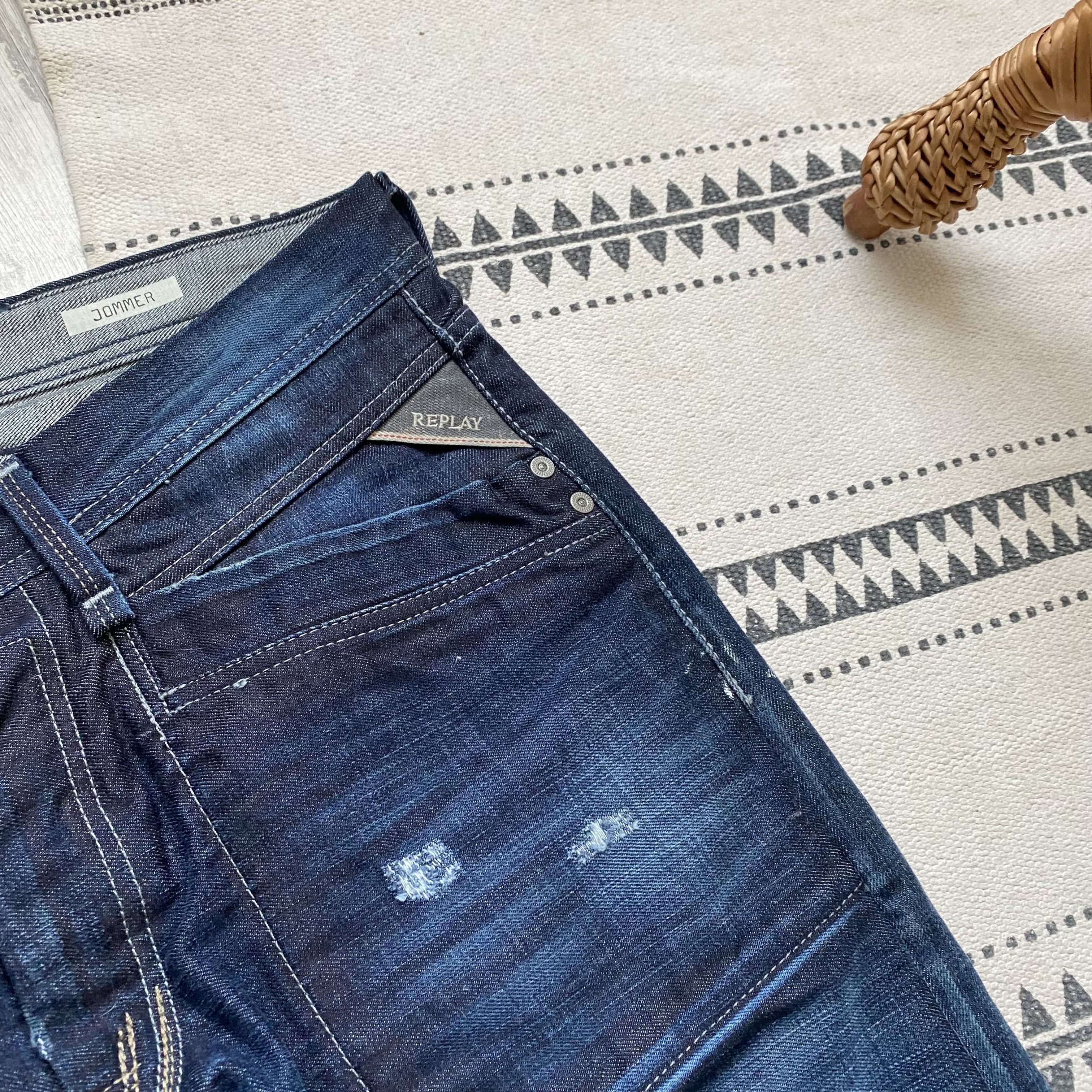 Replay Biker Style Jeans Replay Designer distresed denim pants Size US 32 / EU 48 - 4 Thumbnail