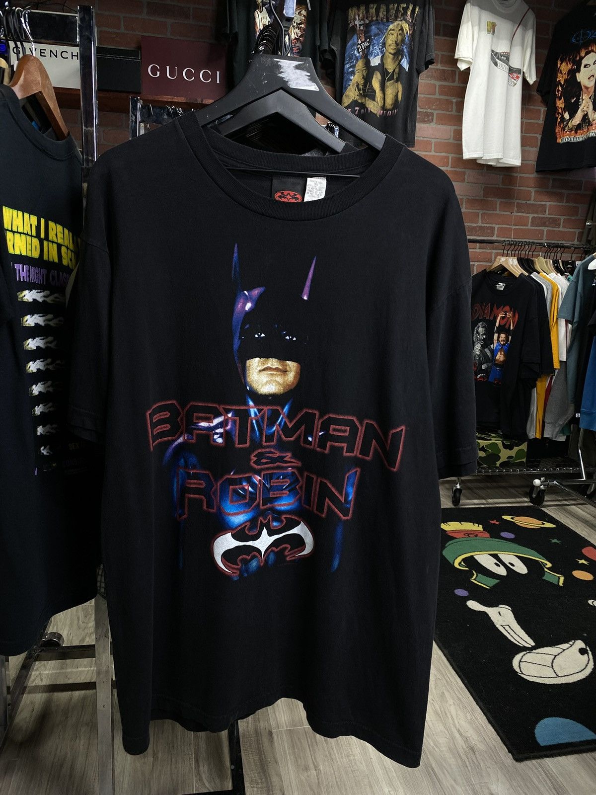 Vintage 90’s Vintage Batman & Robin Movie Promo Tee Shirt XLarge Size US XL / EU 56 / 4 - 1 Thumbnail