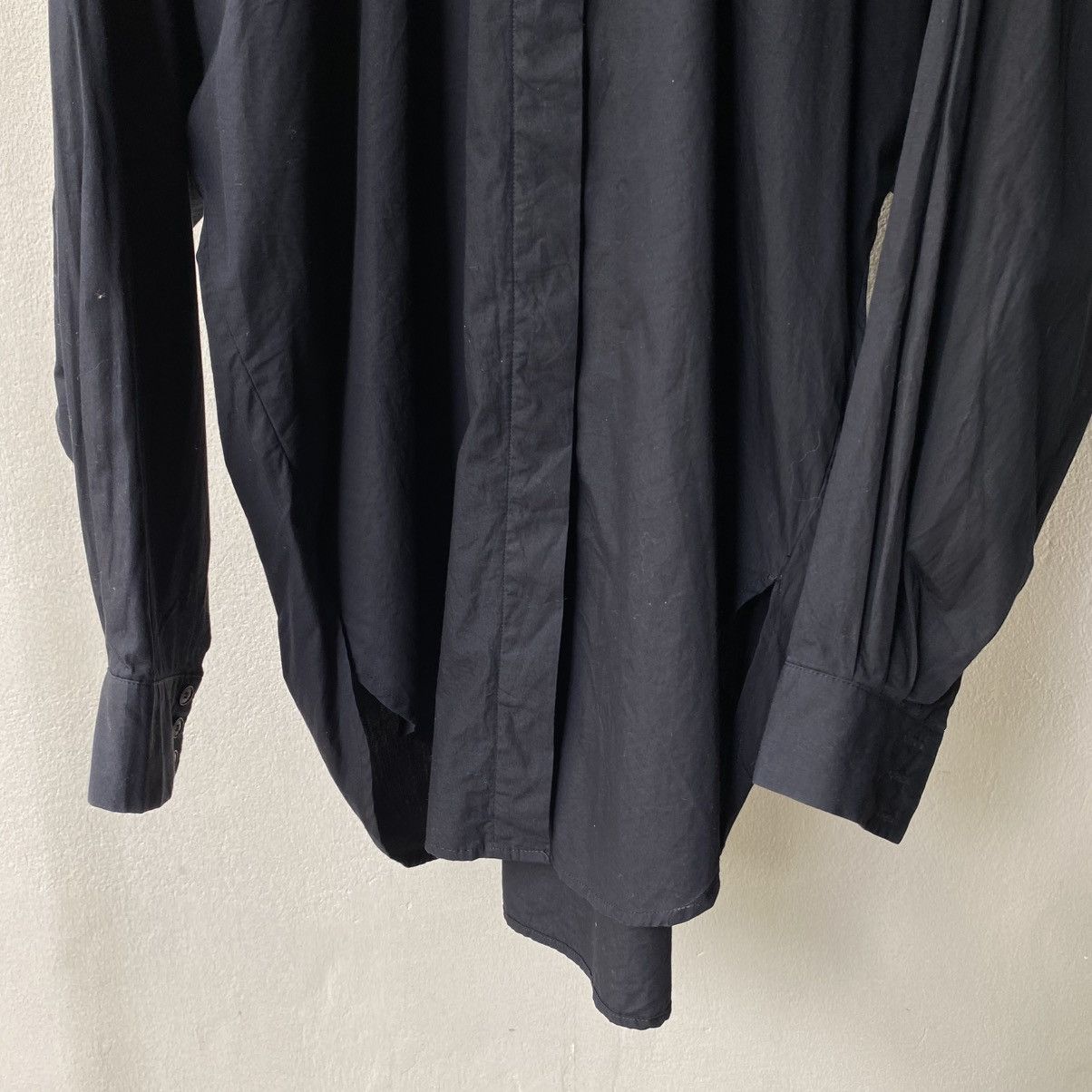 Norma Kamali Norma Kamali Long Sleeve Black Collar Shirt Size XL / US 12-14 / IT 48-50 - 13 Thumbnail