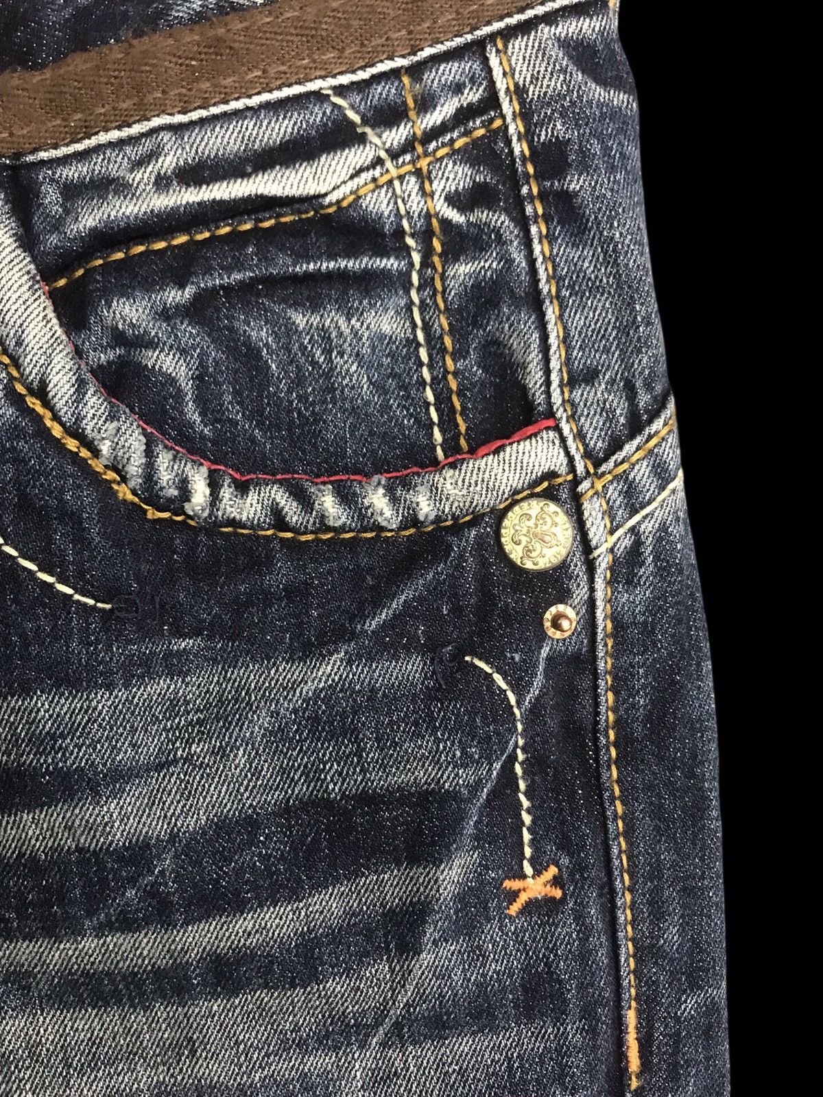 Japanese Brand 💥ARCHIVAL💥VERY RARE THE REDPEPPER SICK DESIGN DENIM F204 Size US 31 - 11 Thumbnail