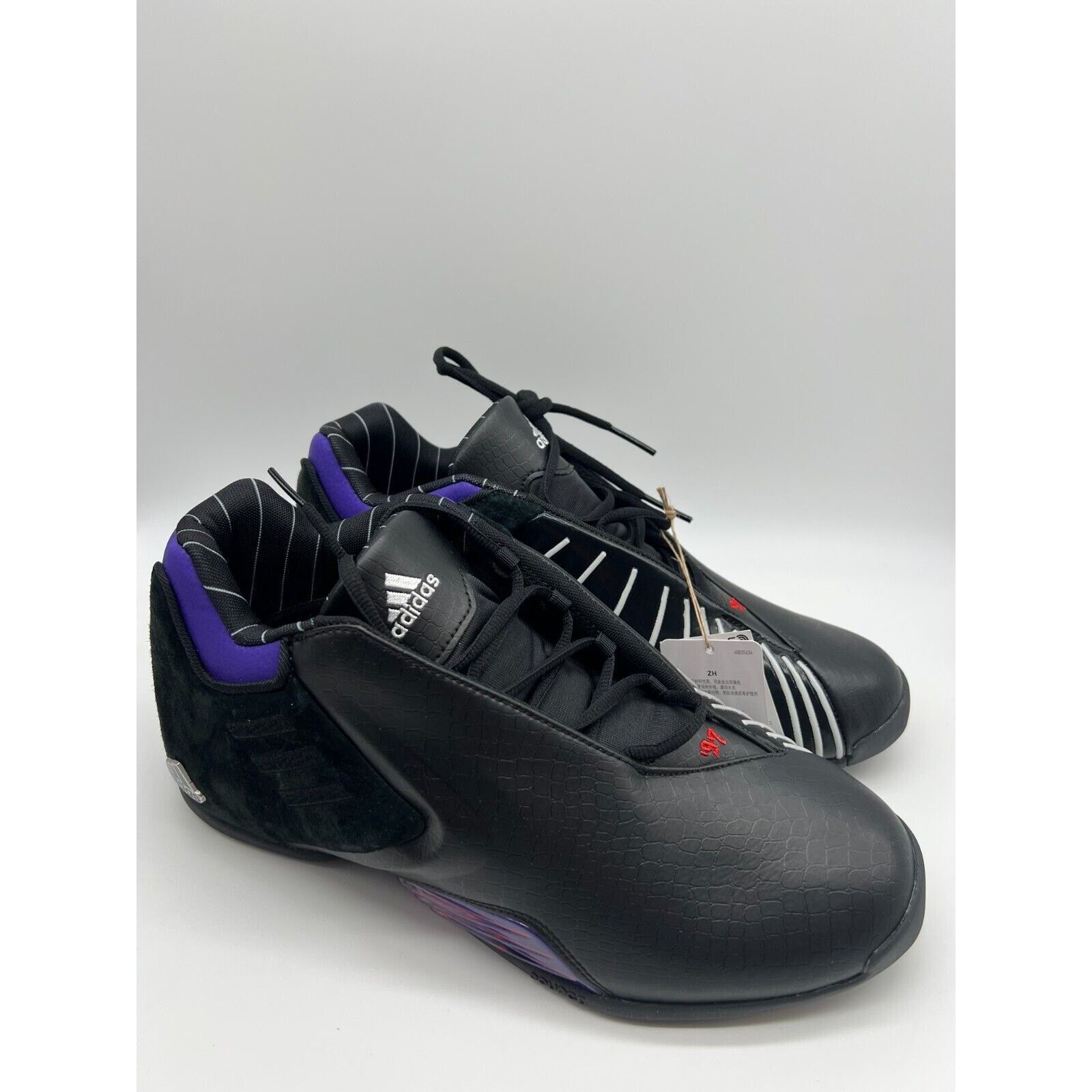 Adidas Adidas TMAC 3 Restomod Raptors Black Purple Men Size 10.5 Size US 10.5 / EU 43-44 - 6 Thumbnail