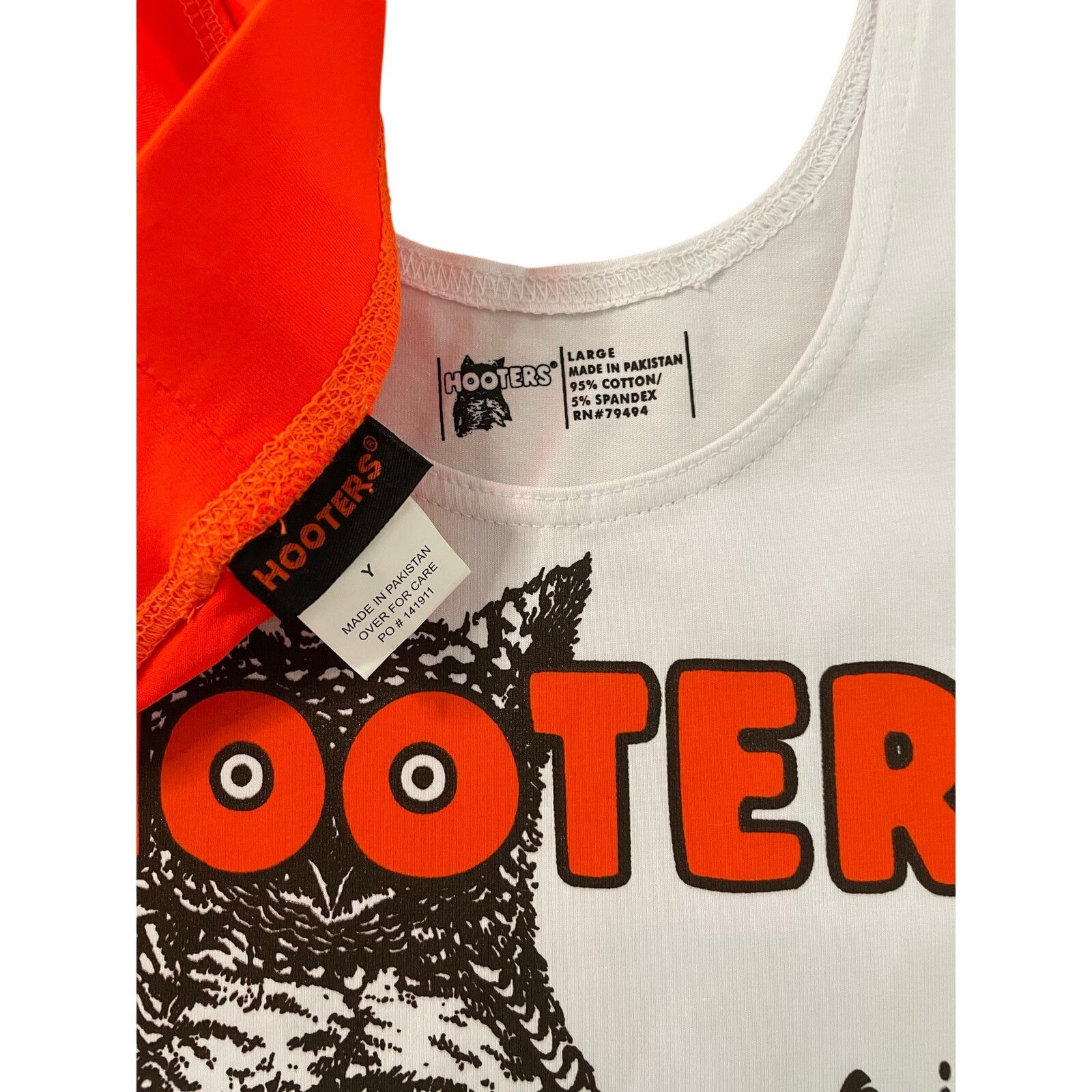 Other New Women’s Hooters Girl Uniform Tank Shorts & Pouch Large Size L / US 10 / IT 46 - 5 Thumbnail