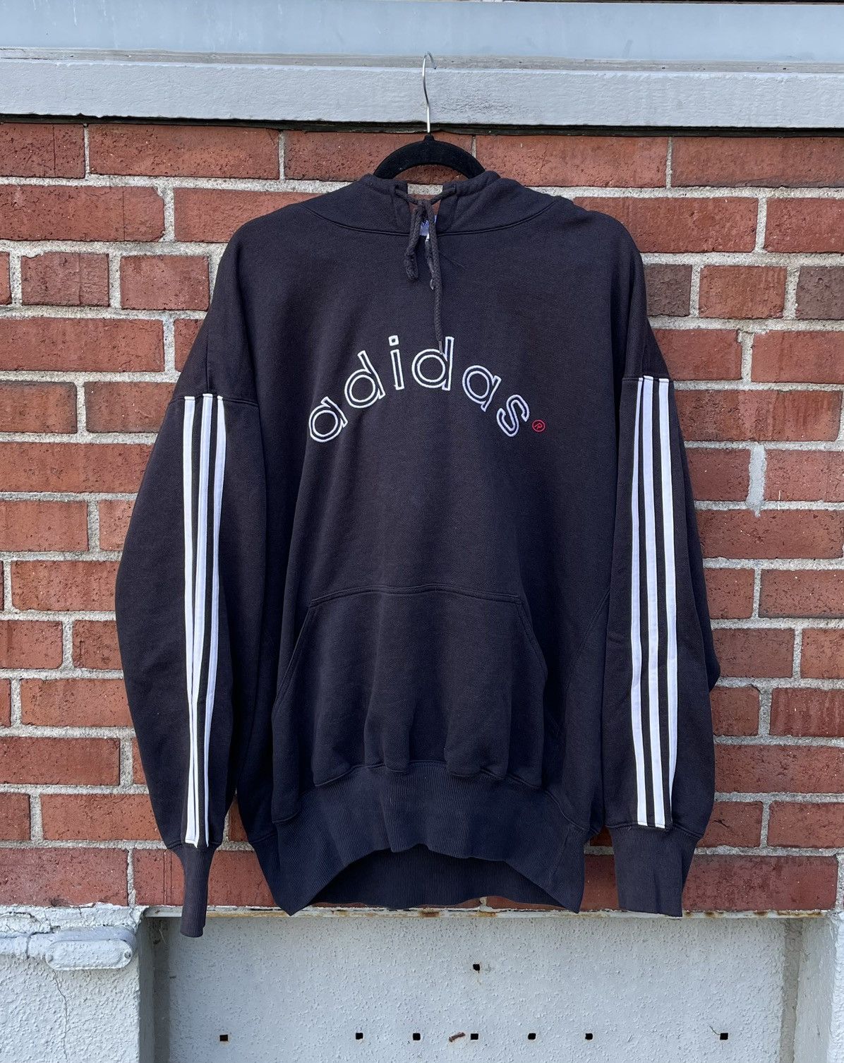 Adidas Vintage Adidas 3 Stripe Hoodie Men’s XL Black Embroidered Size US XL / EU 56 / 4 - 1 Thumbnail