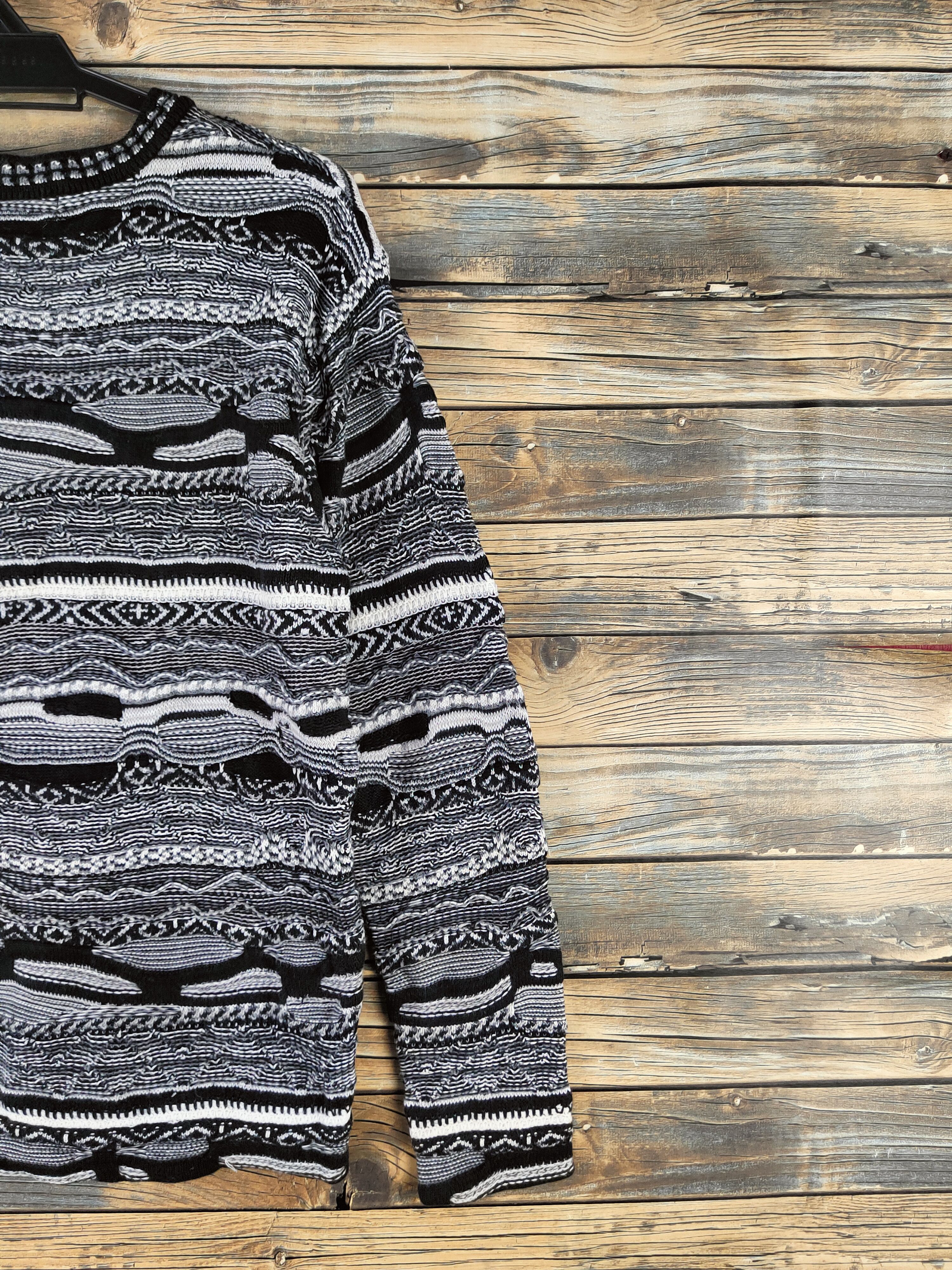 monkey time DL Monkey Time Black White Knitwear Sweatshirts #46-1014 Size M / US 6-8 / IT 42-44 - 9 Thumbnail