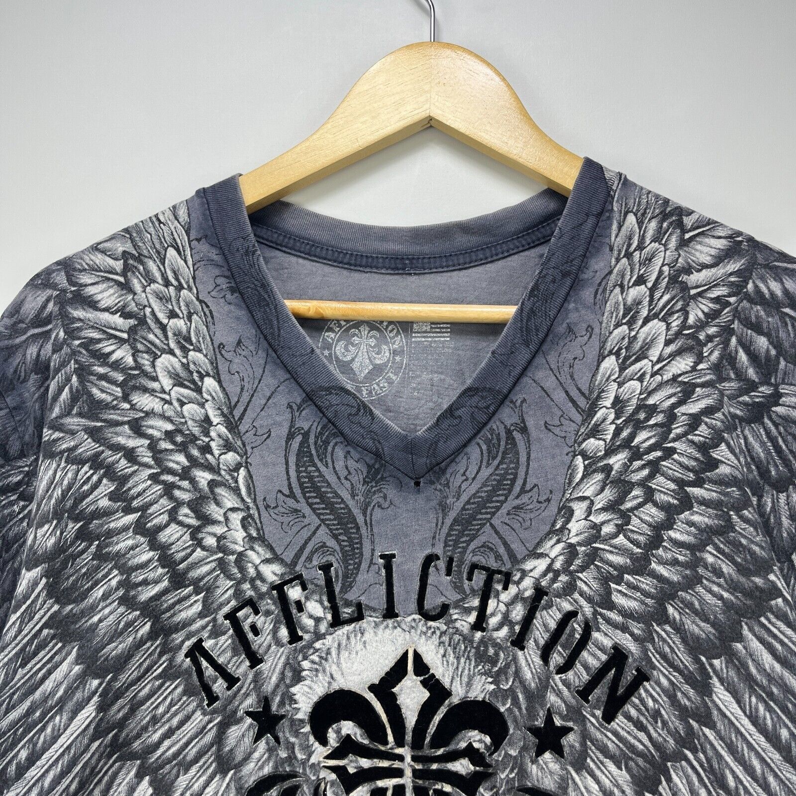 Affliction × Vintage Vintage Y2K Affliction Wings Goth Punk T-Shirt Large Size US L / EU 52-54 / 3 - 7 Thumbnail