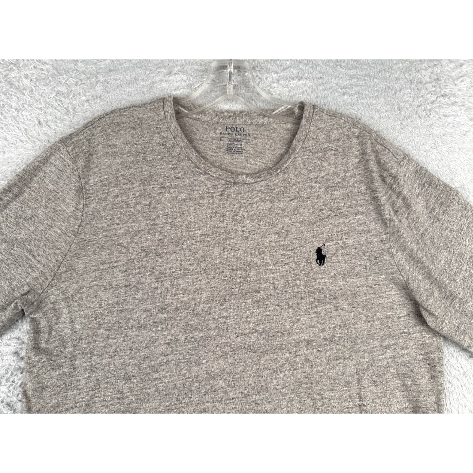 Polo Ralph Lauren Polo Ralph Lauren Shirt Men M Gray Crew Neck Long Sleeve Cotton Jersey Logo - Regular Fit, All Seasons Size US M / EU 48-50 / 2 - 4 Thumbnail