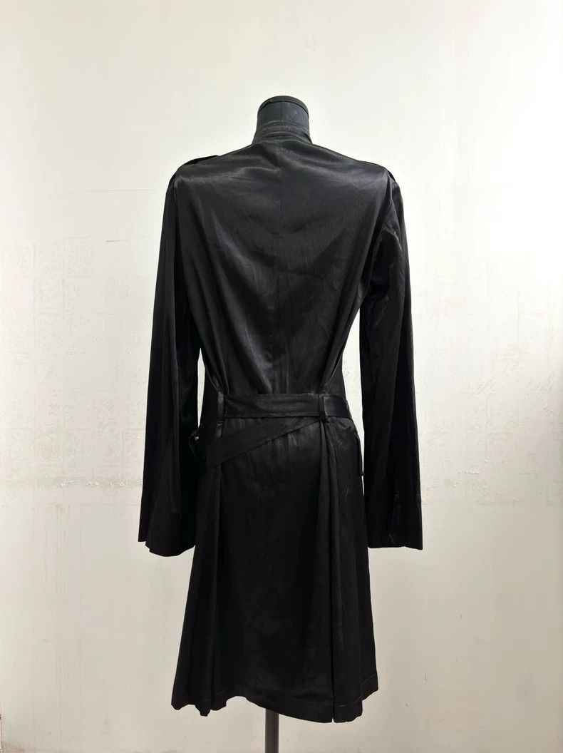 Ann demeulemeester double-breasted coat with straps-2506