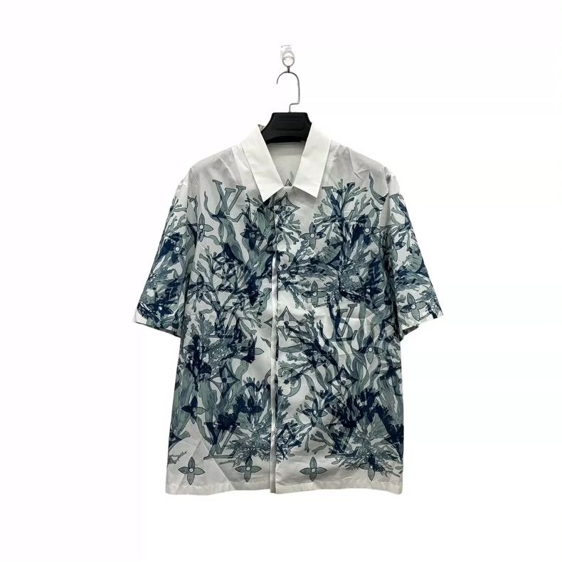 Louis Vuitton Louis Vuitton Seagrass shirt with full print shirt Size US L / EU 52-54 / 3 - 3 Thumbnail