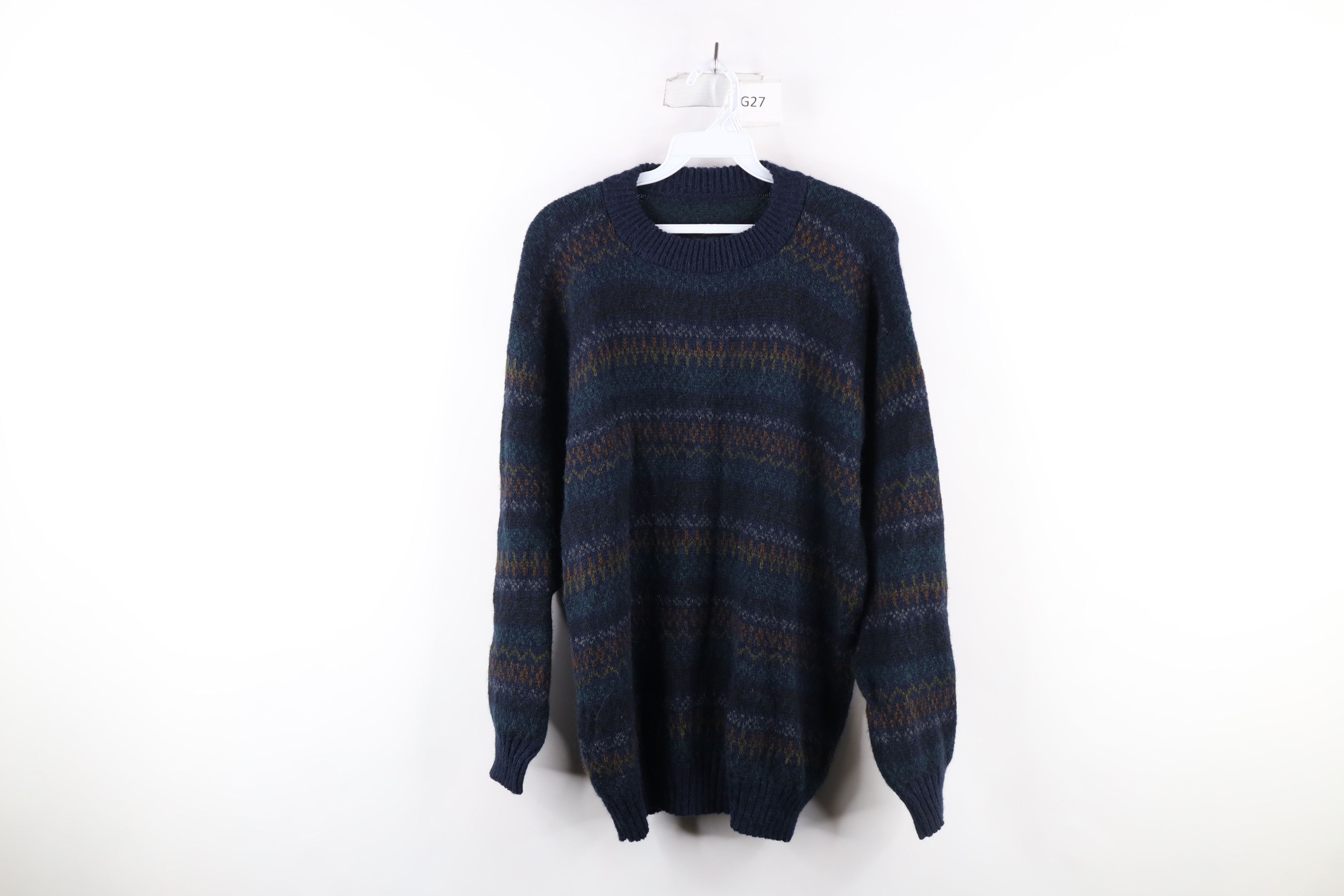 Image of Vintage 90's Streetwear Wool Knit Rainbow Fair Isle Sweater, Men's (Size Small)