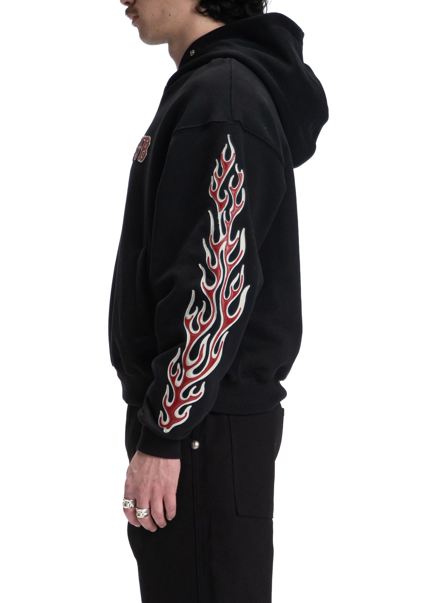 Thug Club Thug Club Leather Flame Hoodie Size US M / EU 48-50 / 2 - 3 Thumbnail