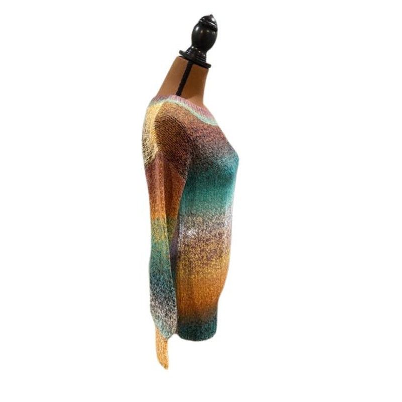 Ramy Brook Ramy Brook Off-the-Shoulder Sweater Dress in Blue Multi Size XS / US 0-2 / IT 36-38 - 3 Thumbnail