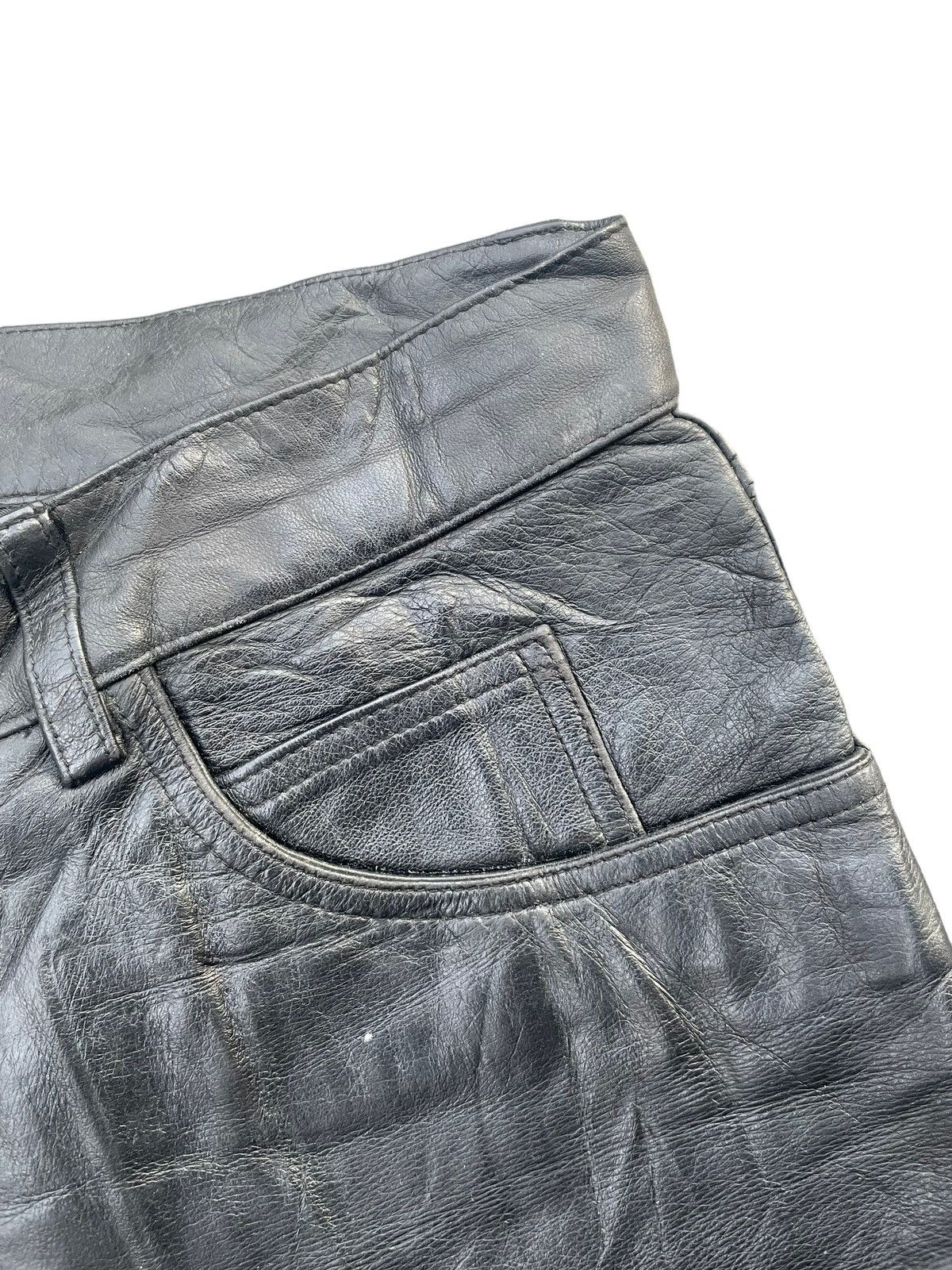 If Six Was Nine Vintage Strawberry Leaves Leather Pant Size US 31 - 5 Thumbnail