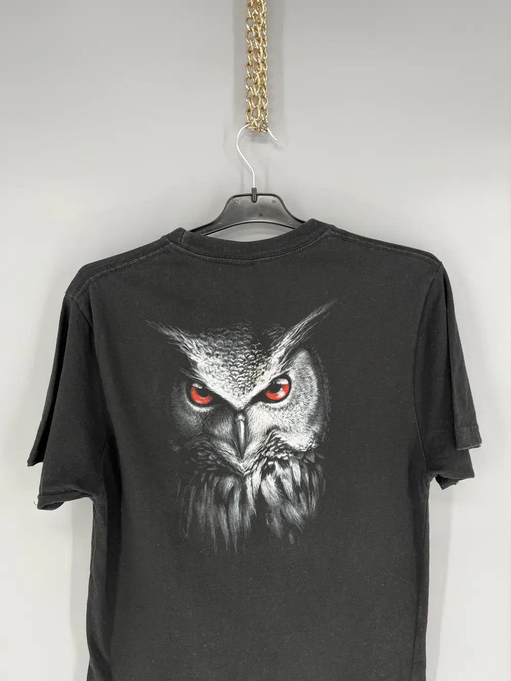 Vintage Vintage Y2K Bloody Owl T-shirt Spiral Tee Black Vintage Rock Size US L / EU 52-54 / 3 - 9 Thumbnail