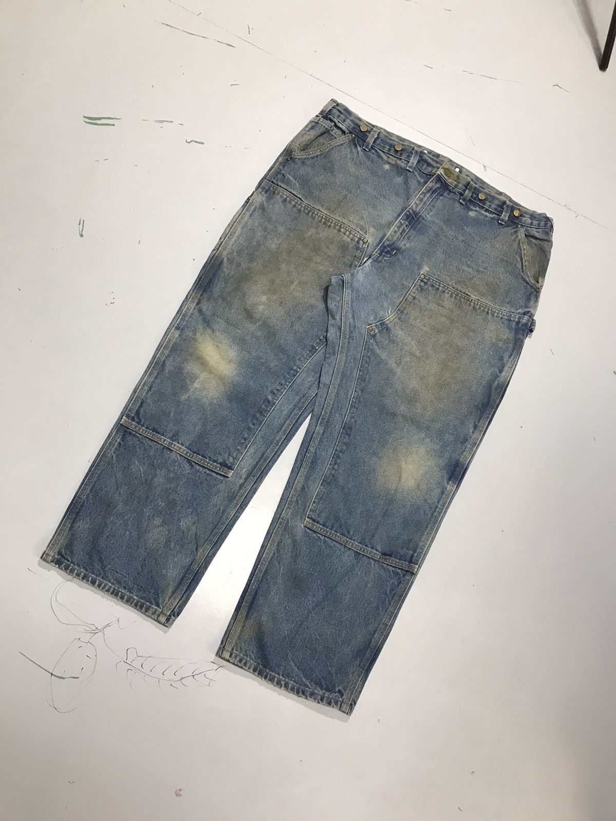 Carhartt Vintage Carhartt B07 DNM dusty double knee workwear 46x31.5 Size US 44 / EU 60 - 3 Thumbnail