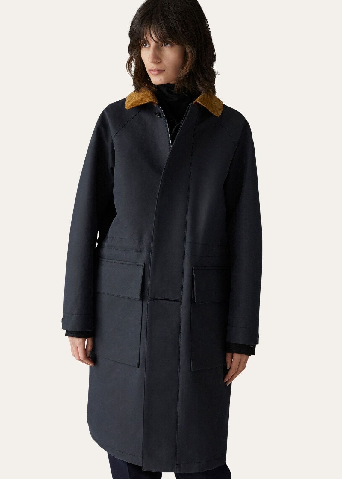 Loro Piana o1srvl11e0126 FAN4202 Horsey Long Jacket in Navy Size S / US 4 / IT 40 - 8 Thumbnail