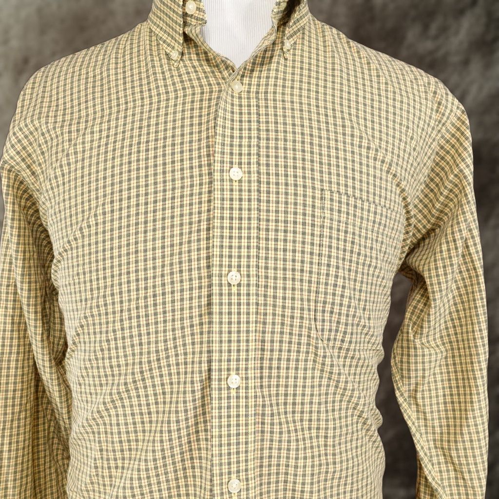 Chaps VINTAGE CHAPS SHIRT Yellow Check Long Sleeve Button-Up Mens SZ 16-16.5 34 L - Cotton, Wrinkle Free, Regular Fit Size US L / EU 52-54 / 3 - 1 Thumbnail