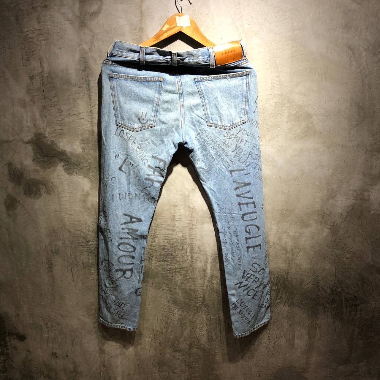 Gucci Gucci FW17 Punk Scribble denim pants Size US 28 / EU 44 - 2 Thumbnail