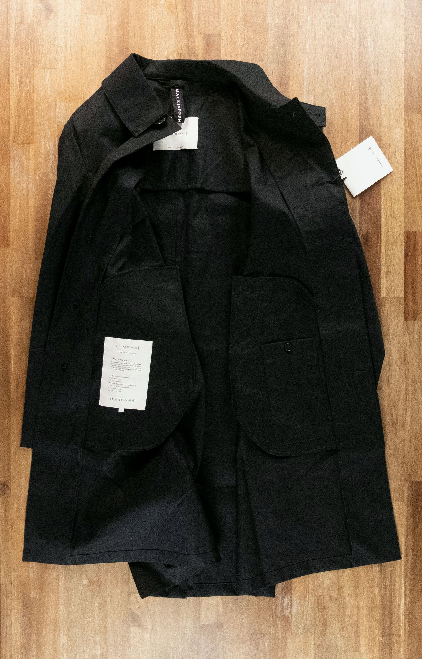 Mackintosh MACKINTOSH Manchester black regular fit cotton coat Size US M / EU 48-50 / 2 - 9 Thumbnail