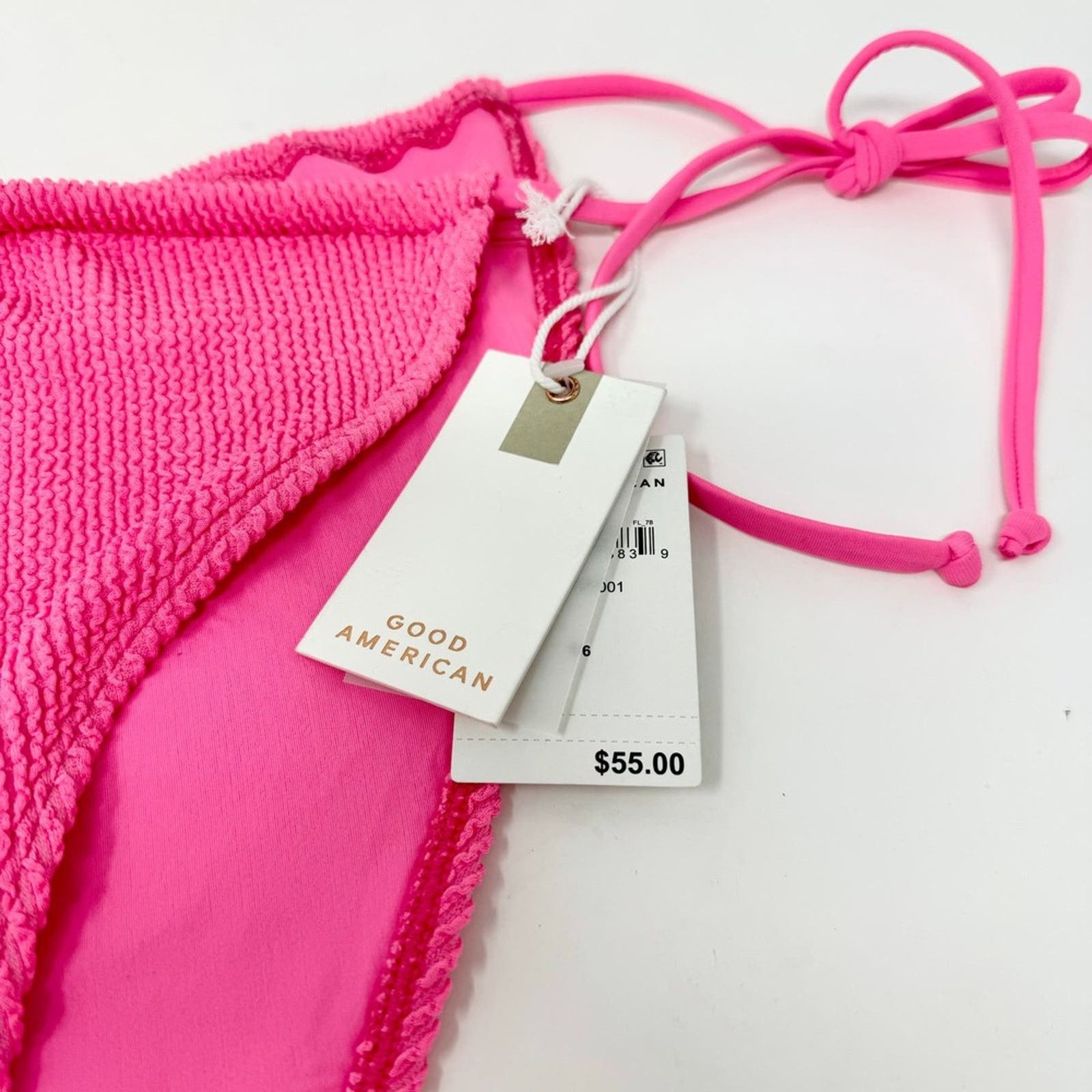 Good American Good American Tiny Ties Bikini Bottom Hot Pink Sz 2X/3X NWT Size ONE SIZE - 3 Thumbnail
