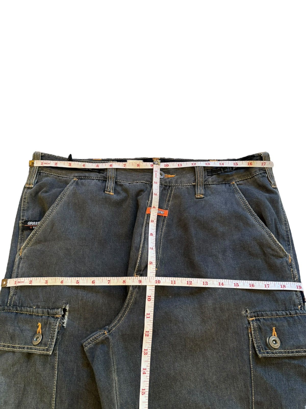 Japanese Brand Vintage Japanese Brand Mud Wash Cargo Loose Baggy Jeans Size US 34 / EU 50 - 10 Thumbnail