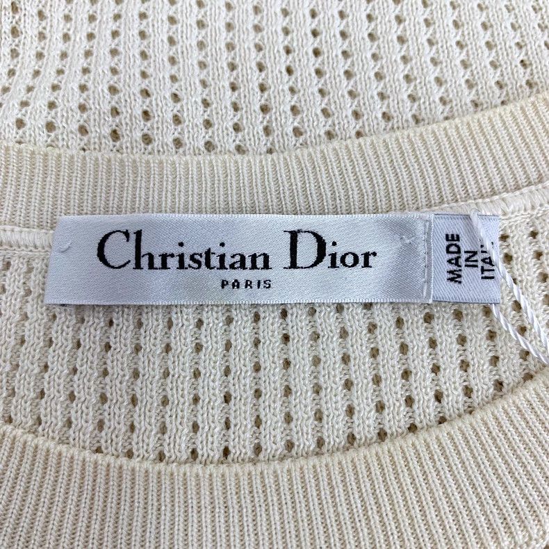 Dior Dior Beige logo letter inlaid cotton round-neck sleeveless Size XXS / US 00 / IT 34 - 5 Thumbnail