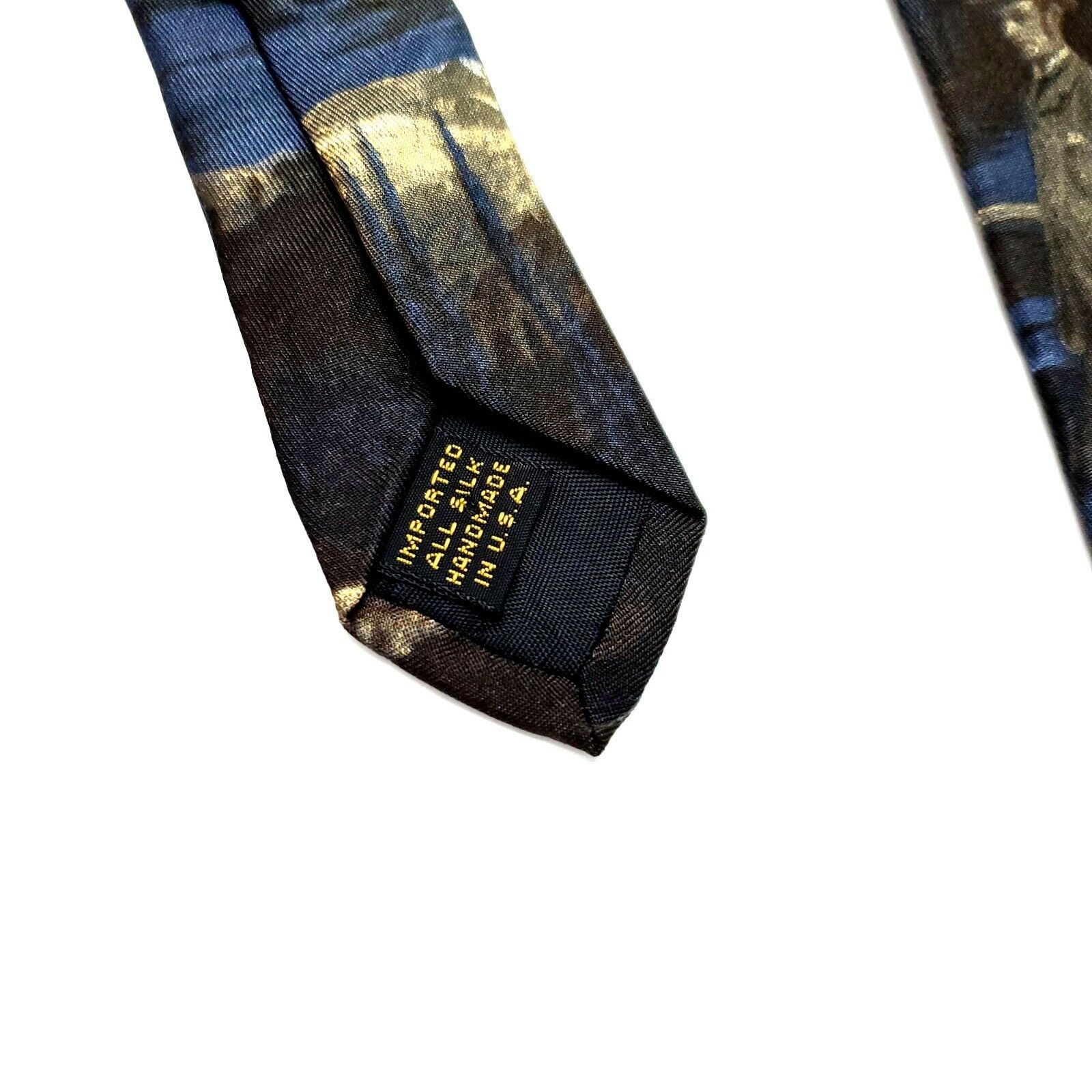 Vintage JL Roberts Silk Tie Golf Novelty Print Blue Size ONE SIZE - 5 Thumbnail