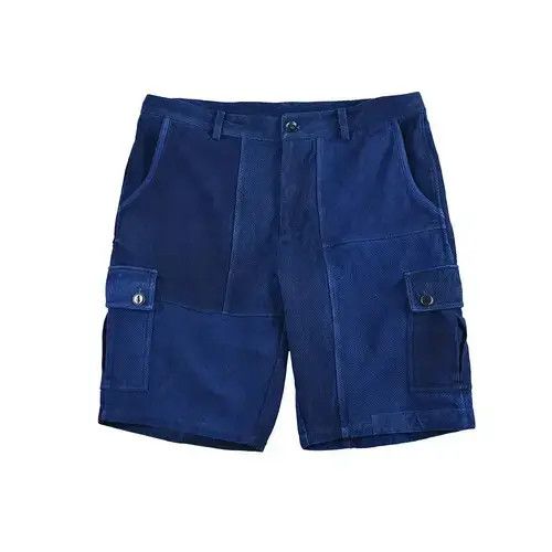 Japanese Brand 20SS Indigo Union Japan Handmade Dyed Sashiko Shorts Size US 32 / EU 48 - 1 Thumbnail