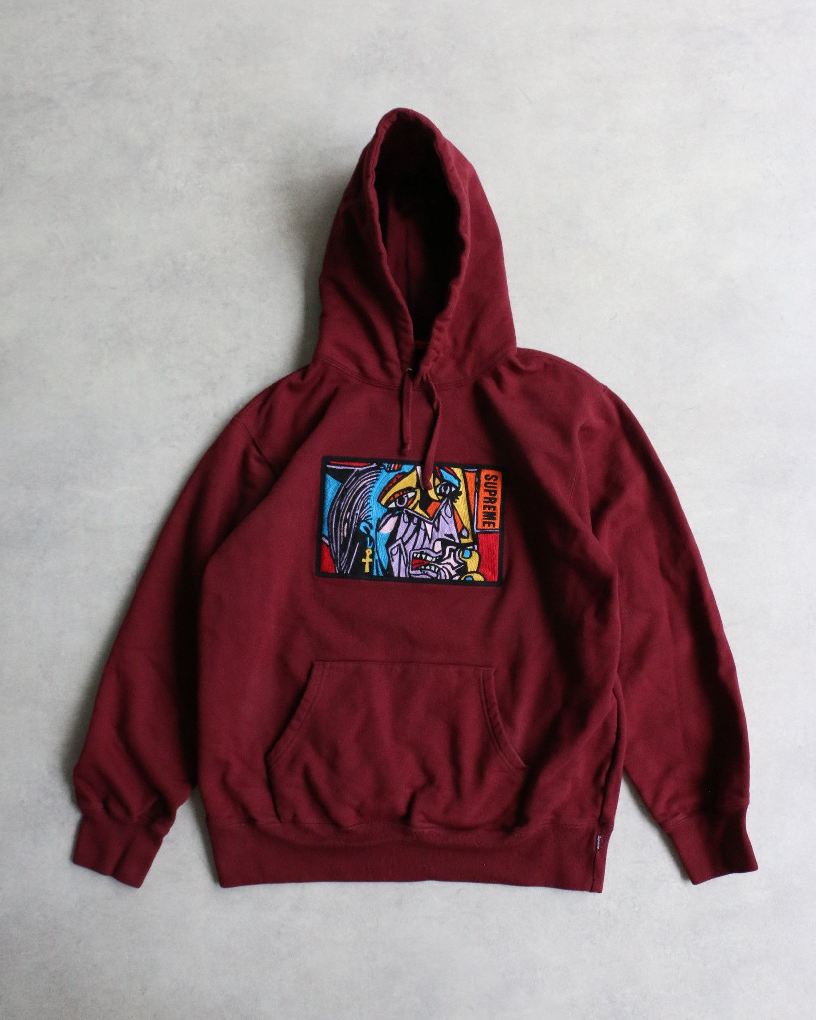 Supreme Supreme Chain Stitched Face Hoodie Burgundy Size US M / EU 48-50 / 2 - 1 Thumbnail
